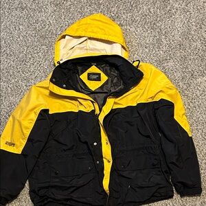 Yellow and Black Windbreaker